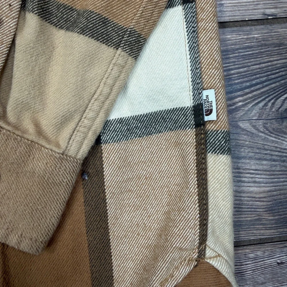 The North Face Mens Arroyo Flannel Utility Brown Plaid Shirt Size XL NEW